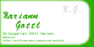 mariann gottl business card